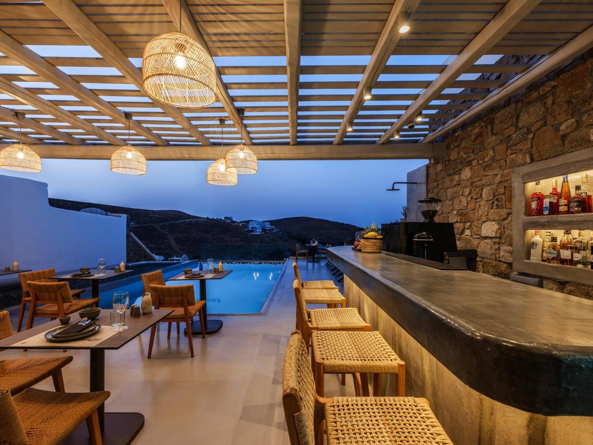 Sea Rock & Sky Private Mykonos Residence Merchia Beach Экстерьер фото