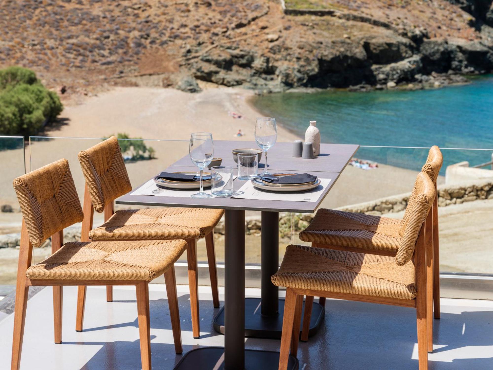 Sea Rock & Sky Private Mykonos Residence Merchia Beach Экстерьер фото