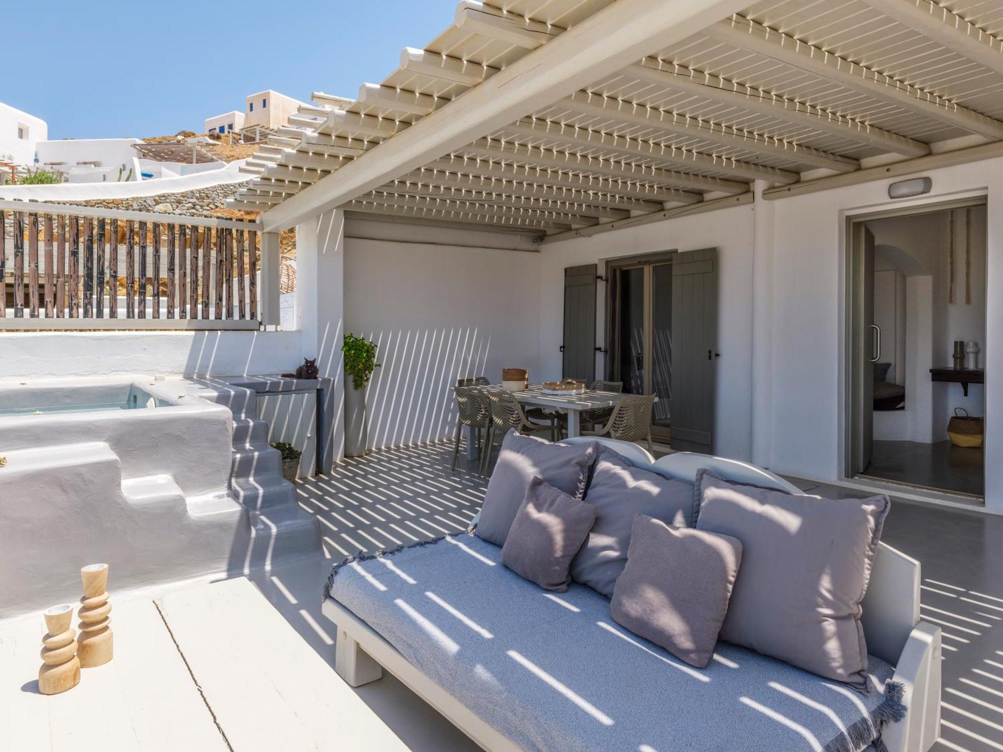 Sea Rock & Sky Private Mykonos Residence Merchia Beach Экстерьер фото