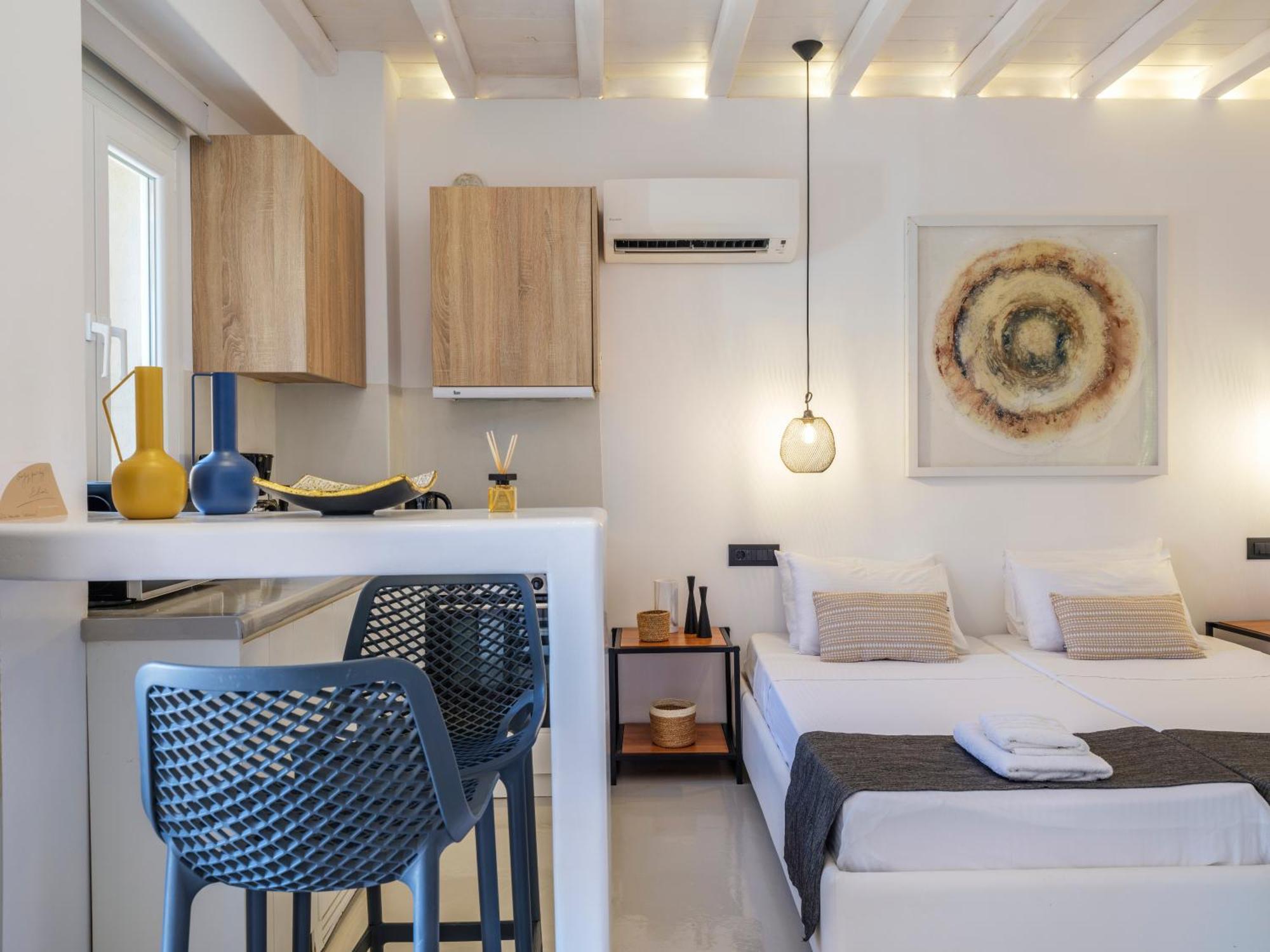 Sea Rock & Sky Private Mykonos Residence Merchia Beach Экстерьер фото