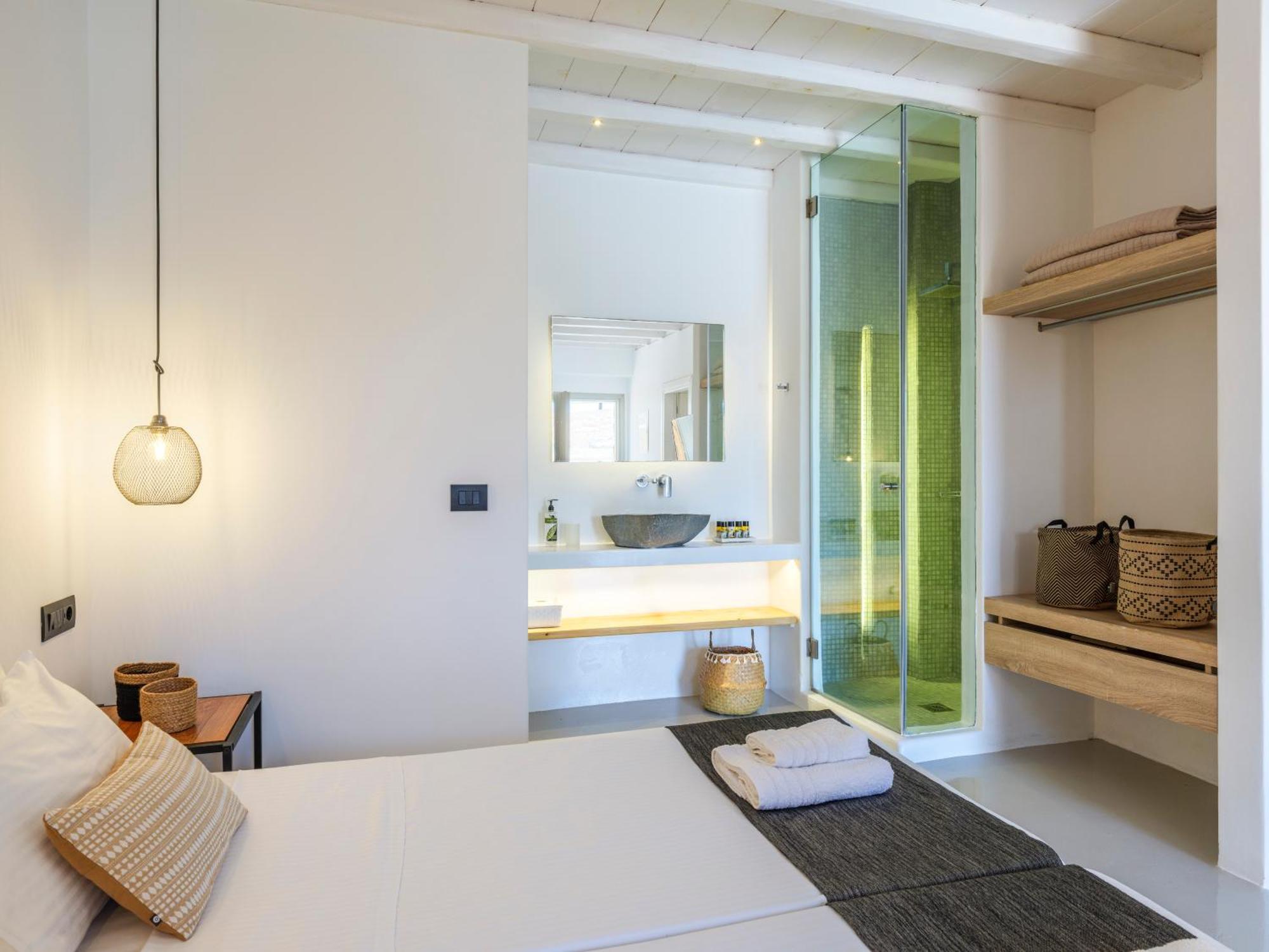 Sea Rock & Sky Private Mykonos Residence Merchia Beach Экстерьер фото